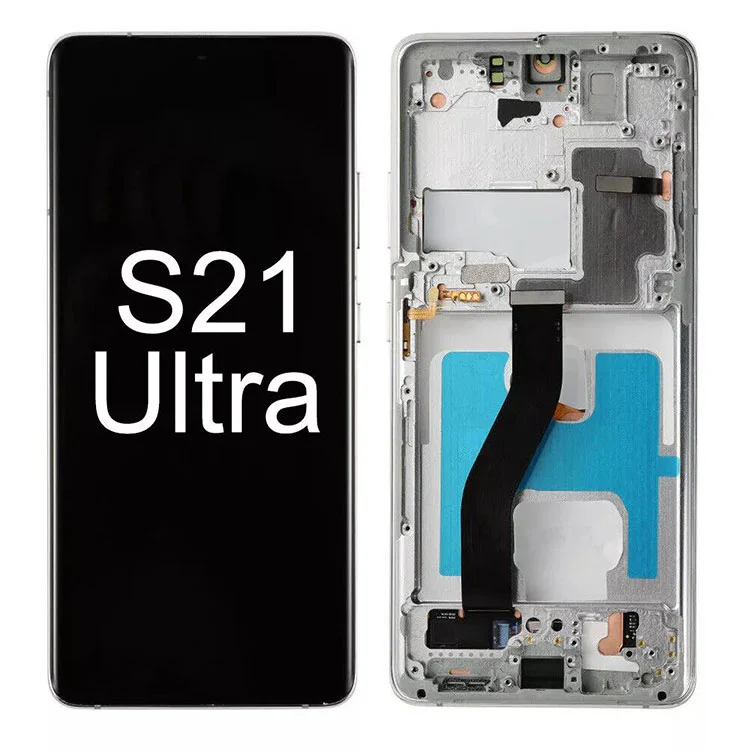 Samsung Galaxy S21 Ultra LCD pantailarako ukipen-pantailaren muntaketa ordezkatzeko