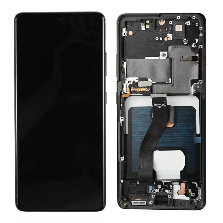 Samsung Galaxy S21 Ultra LCD pantailarako ukipen-pantailaren muntaketa ordezkatzeko