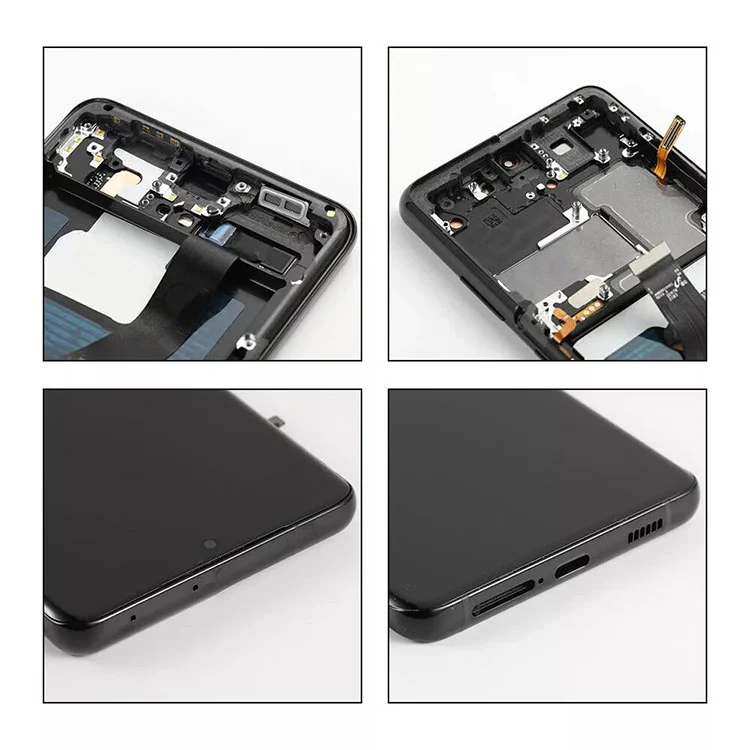 Samsung Galaxy S21 Ultra LCD pantailarako ukipen-pantailaren muntaketa ordezkatzeko